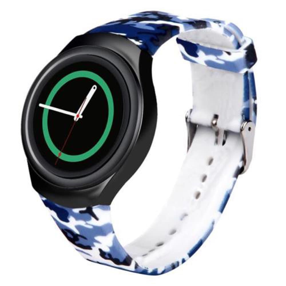 Replacement for Samsung Gear S2 Smart Watch SM-R720 SM-R730 Soft Silicone Sport Band Version Camouflage