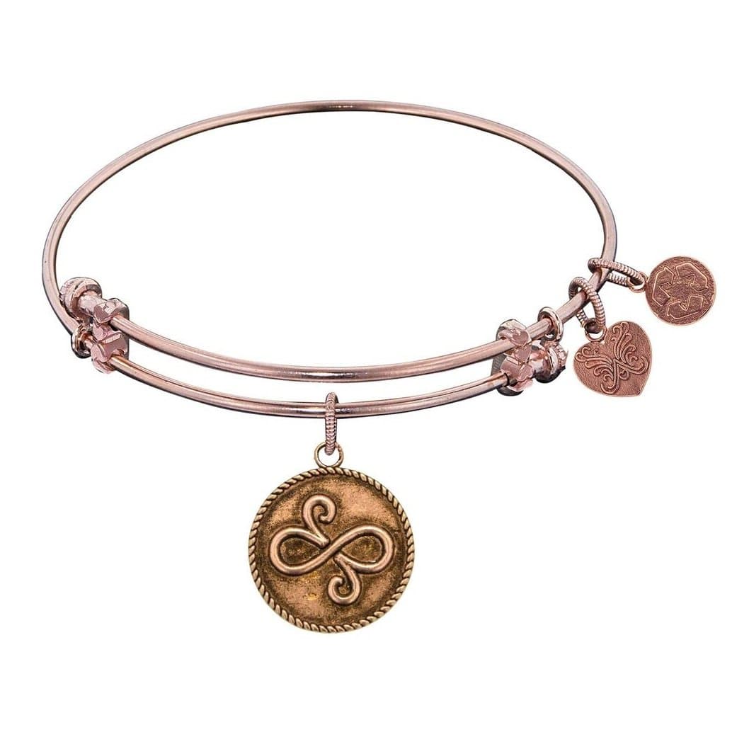 Angelica Collection Antique Smooth Finish Brass Best Friends Expandable Bangle