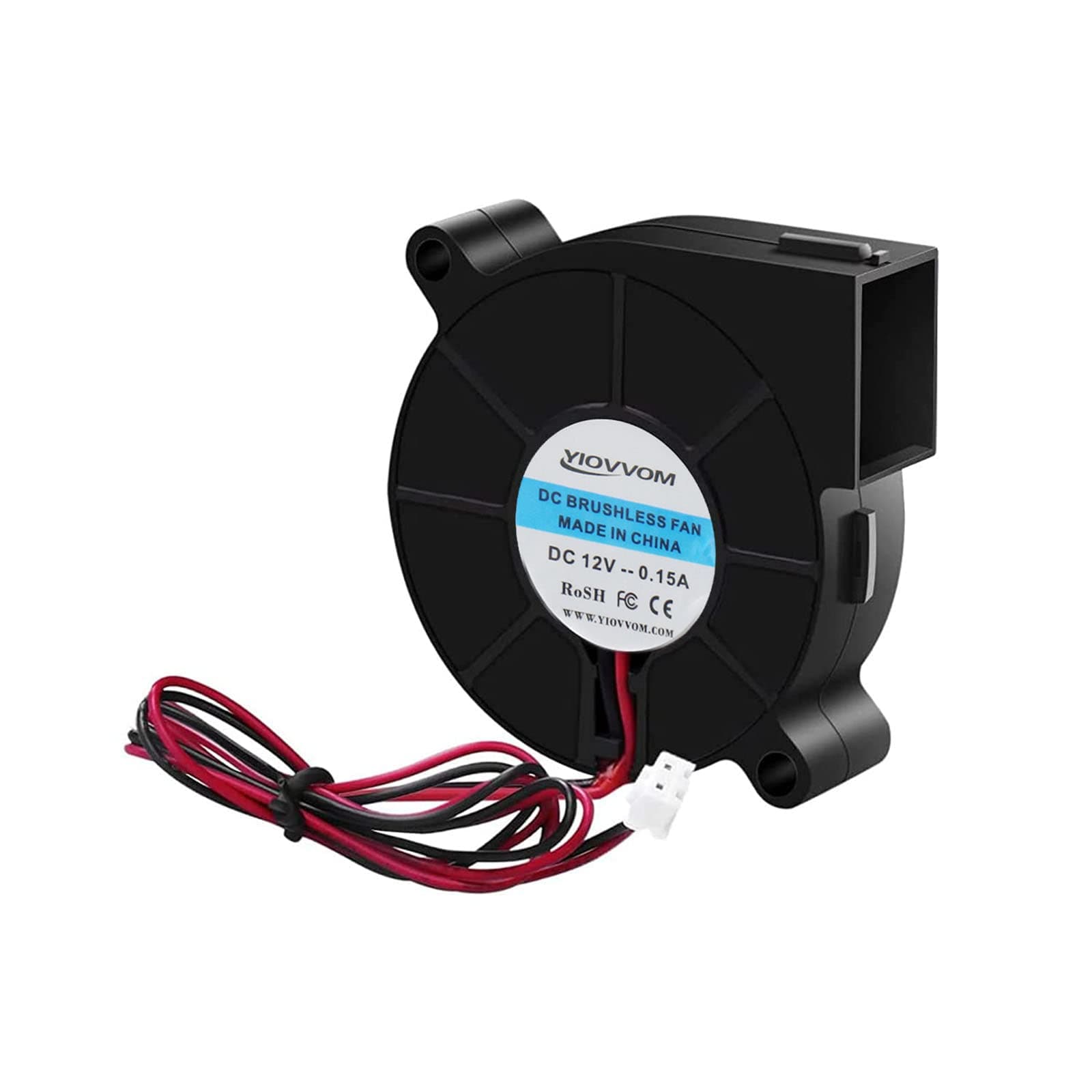 YIOVVOM5015 Dual Ball Bearing Cooling Blower Fan DC12V 0.08A~0.15A 50mmx15mm for 3D Printer Humidifier Aromatherapy and Other Small Appliances Series Repair Replacement Brushless Blower Cooling Fan