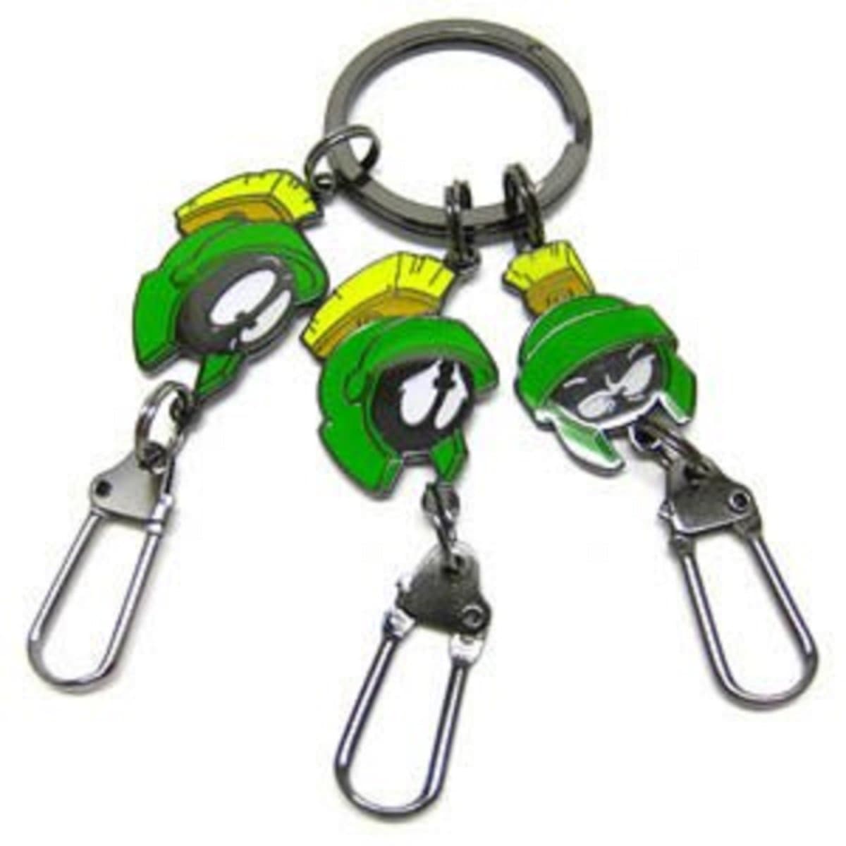 Warner Brothers Marvin the Martian Keychain w/3 Charm Key Ring