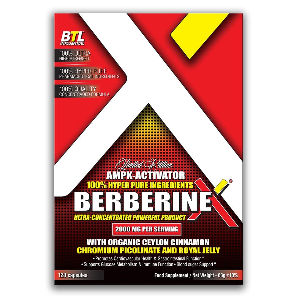 BTL – BerberineX I AMPK-Activator I 2000mg per Serving I 100% Pure Ingredients I with Organic Ceylon Cinnamon I 120 Capsules