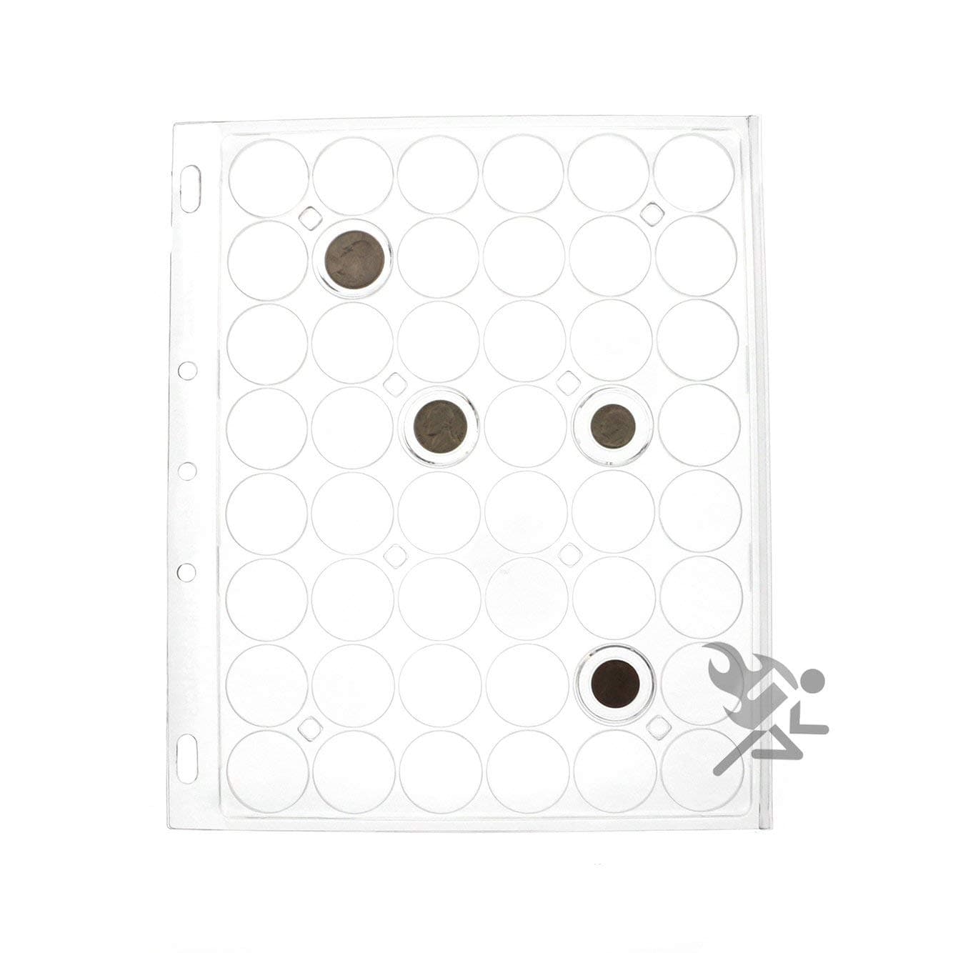 OnFireGuy Lighthouse ENCAP Album Pages for Air-Tite Brand 10mm-19mm Ring Type Coin Capsule Holders - Pack of 2