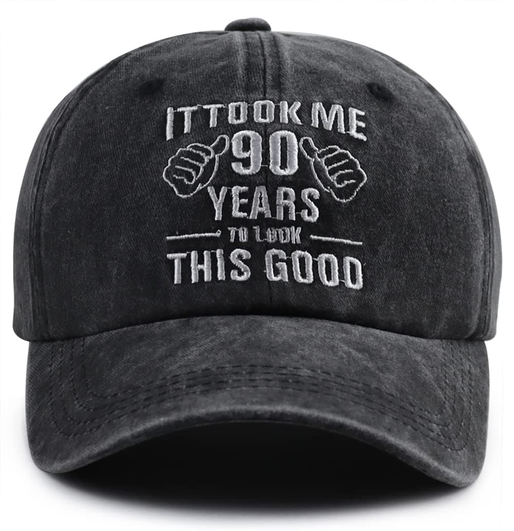 It Took Me 90 Years to Look This Good Hat for Women Men, Funny Adjust Embroidery 90th Birthday Baseball Cap