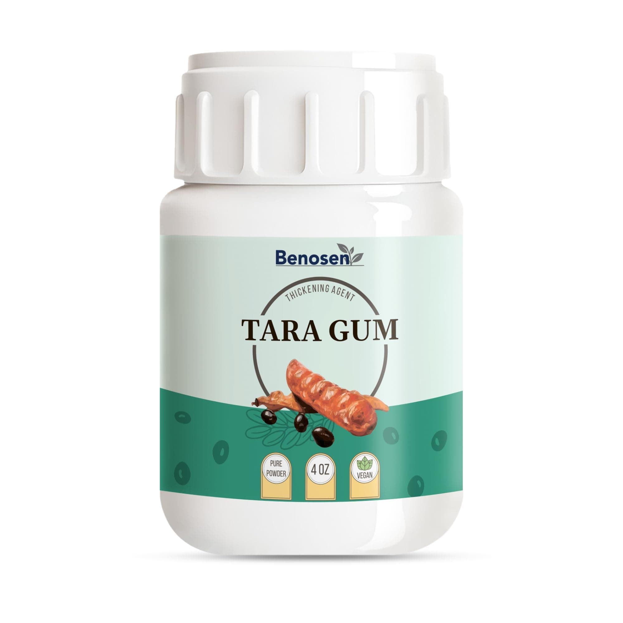 Benosen Tara Gum Powder 4 oz - Plant Based Thickener for Ice Cream, 56 Servings, Vegan Kosher