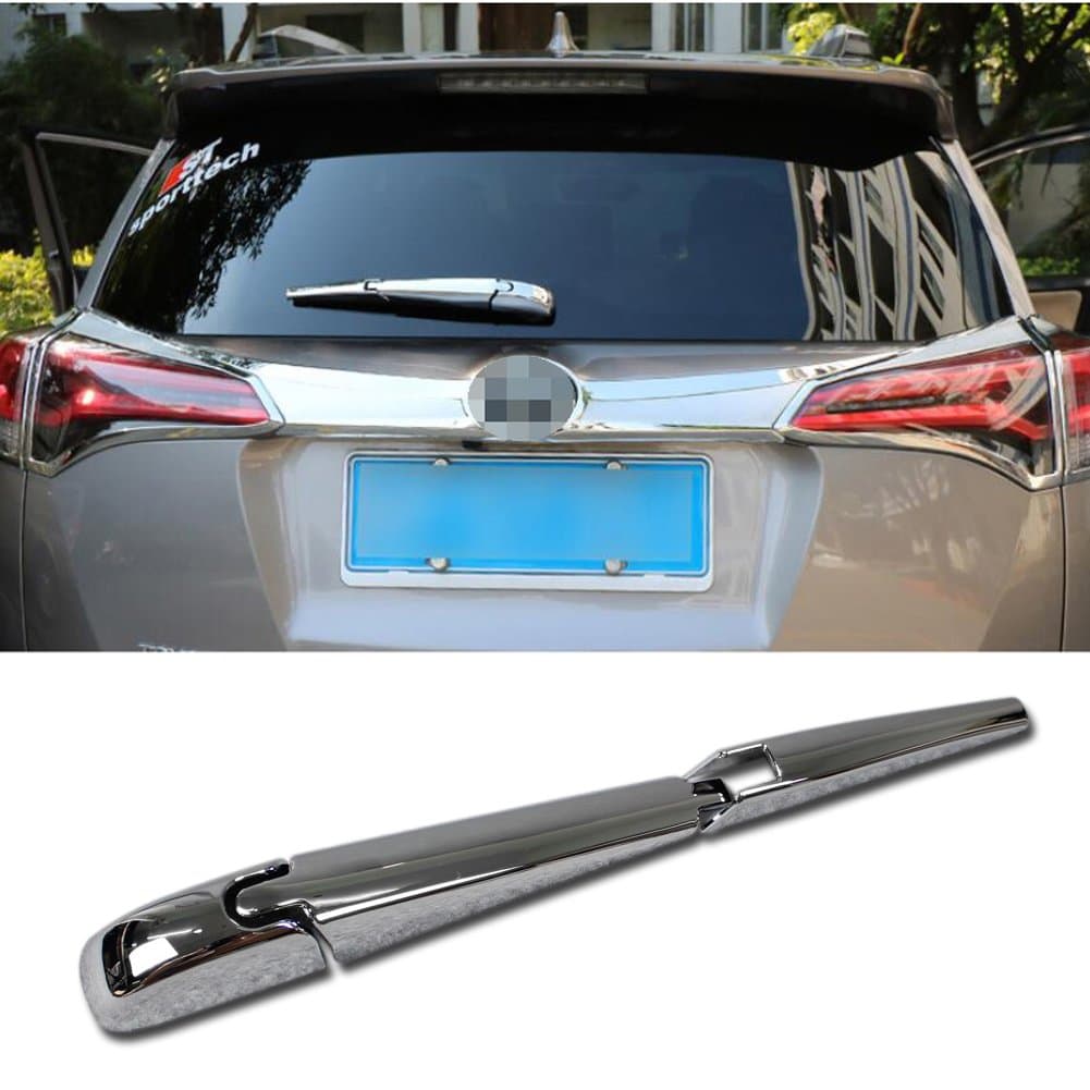 Rqing Fit For Toyota RAV4 2016 2017 2018 ABS Chrome Rear Back Window Wiper Cover Trim