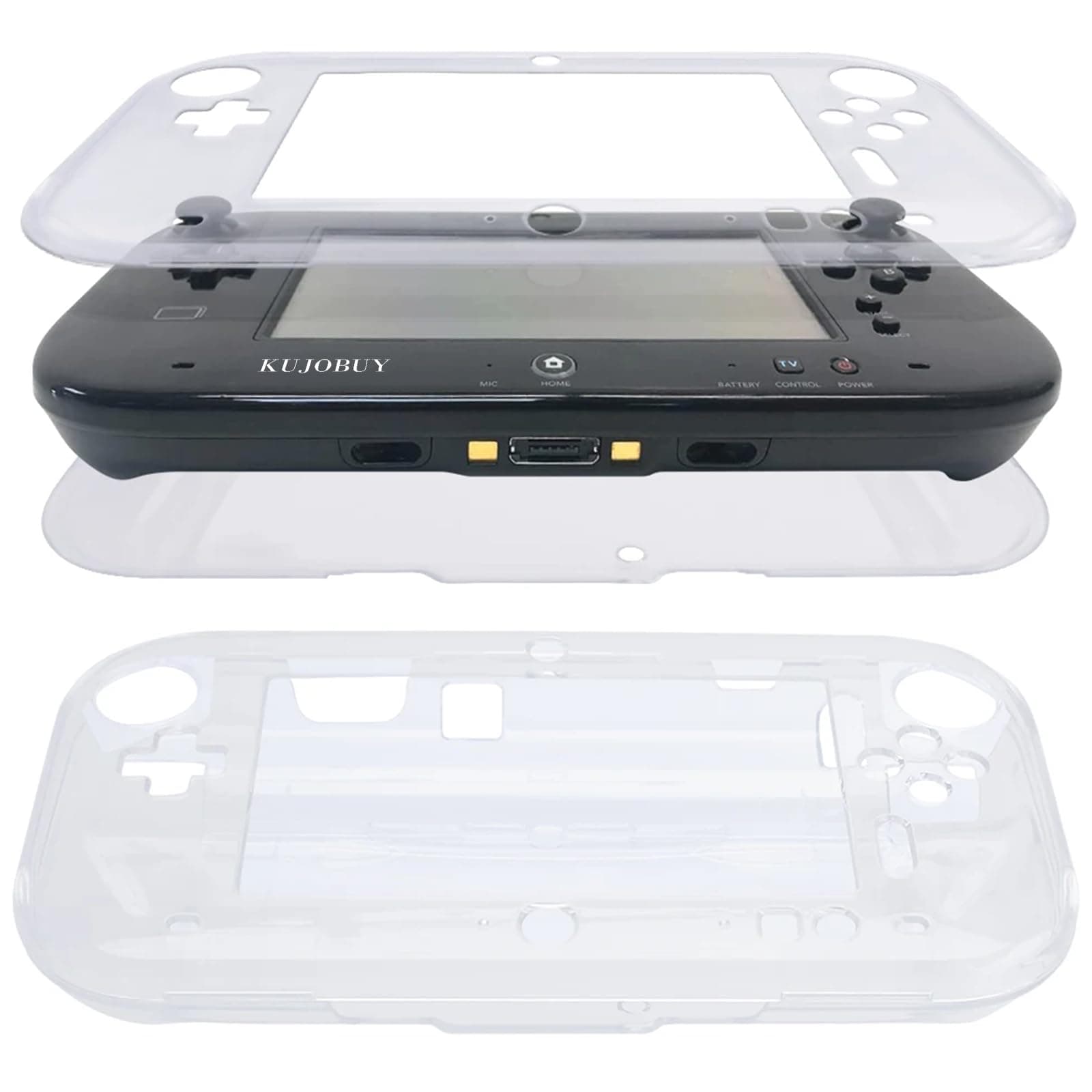 Clear Crystal Hard Skin Case Cover For Nintendo Wii U Gamepad Remote Controller