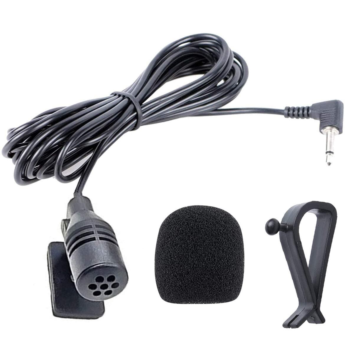 3.5mm Microphone HD Voice Assembly Mic for Kenwood Sony Boss Corehan Power Acoustik JVC Jensen Alpine Car Vehicle Head Unit Bluetooth Enabled Stereo Radio DVD GPS, 3M Cable, Plug and Play