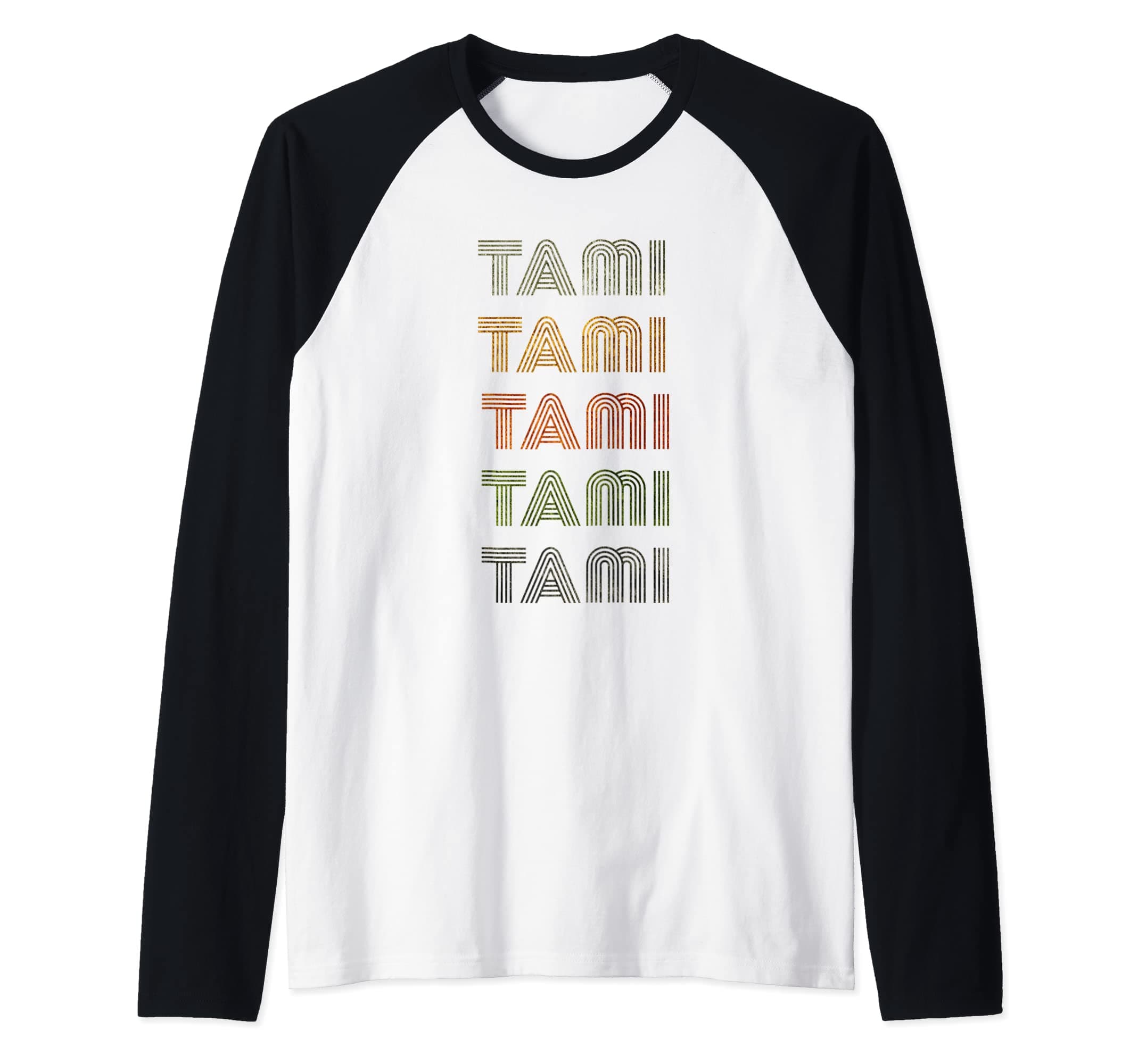 Love Heart Tami NametagLove Heart Tami Tee Grunge/Vintage Style Black Tami Raglan Baseball Tee