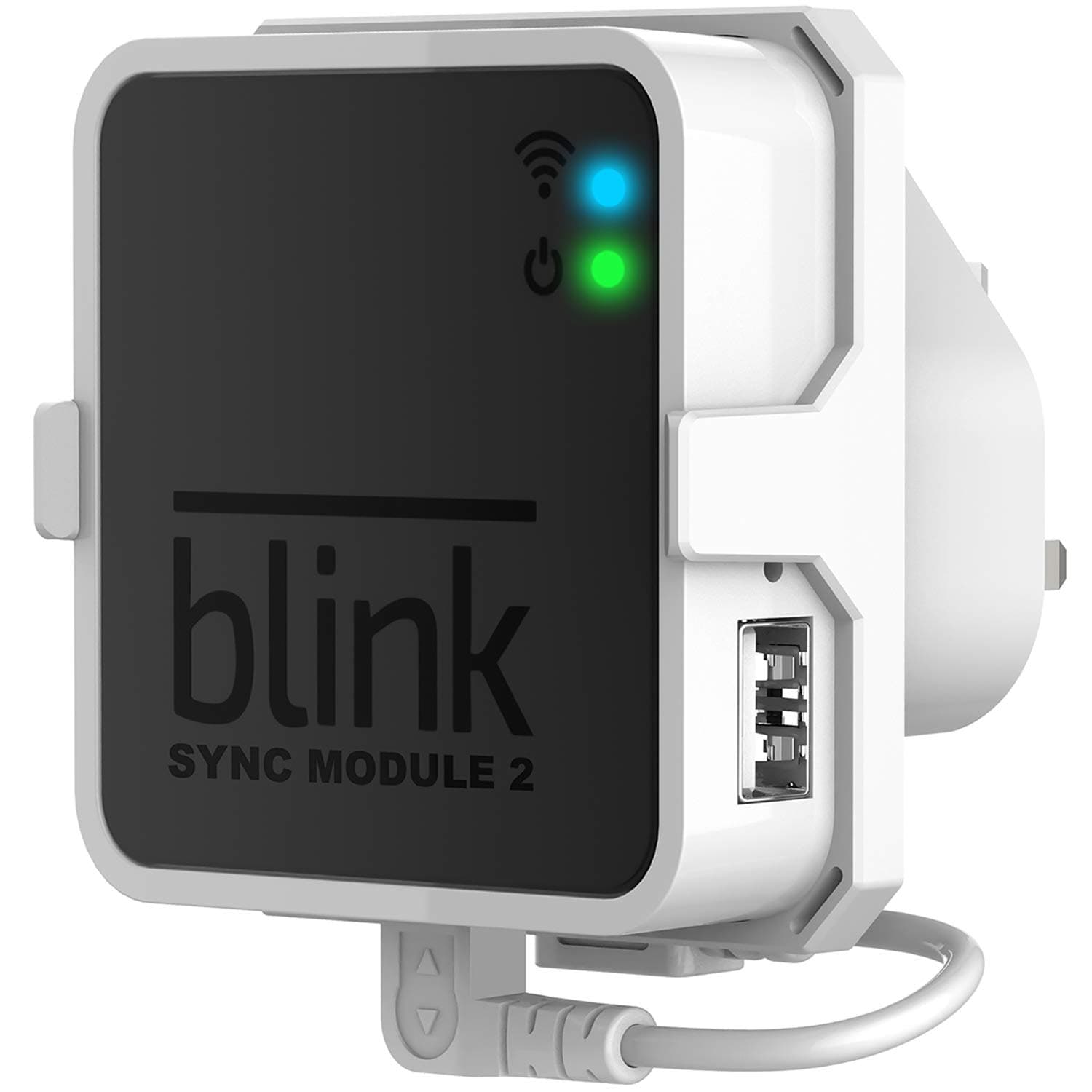 Outlet Wall Mount for Blink Sync Module 2- Blink Accessories for Blink All-new&Blink XT2&Blink XT Outdoor and Indoor Home Security Camera Mount with Short Cable-White