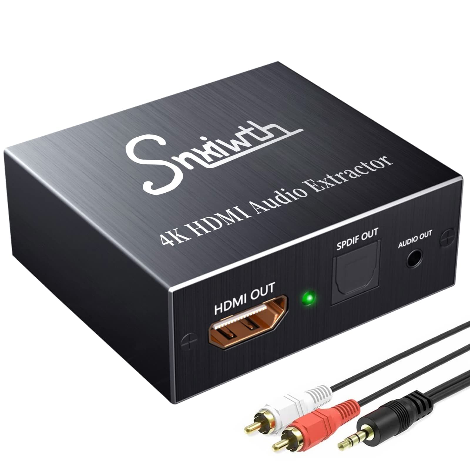 HDMI to Optical SPDIF 4K Audio Converter With 3.5 Mm Stereo Audio Extractor and Splitter for Apple, TV and Blu Ray Player