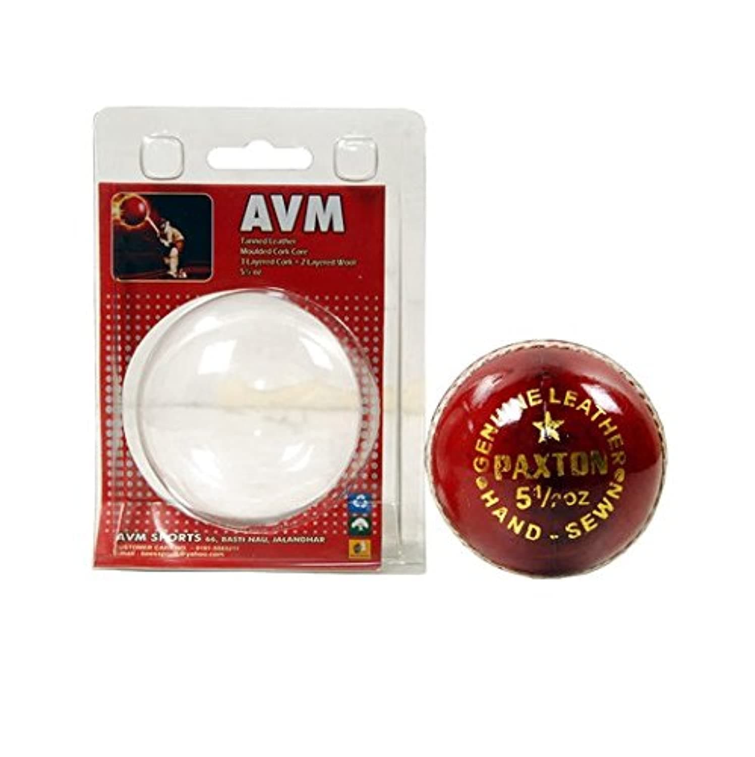 AVM Sports - SOTS_LB-050_RED Paxton Leather Ball (Red)