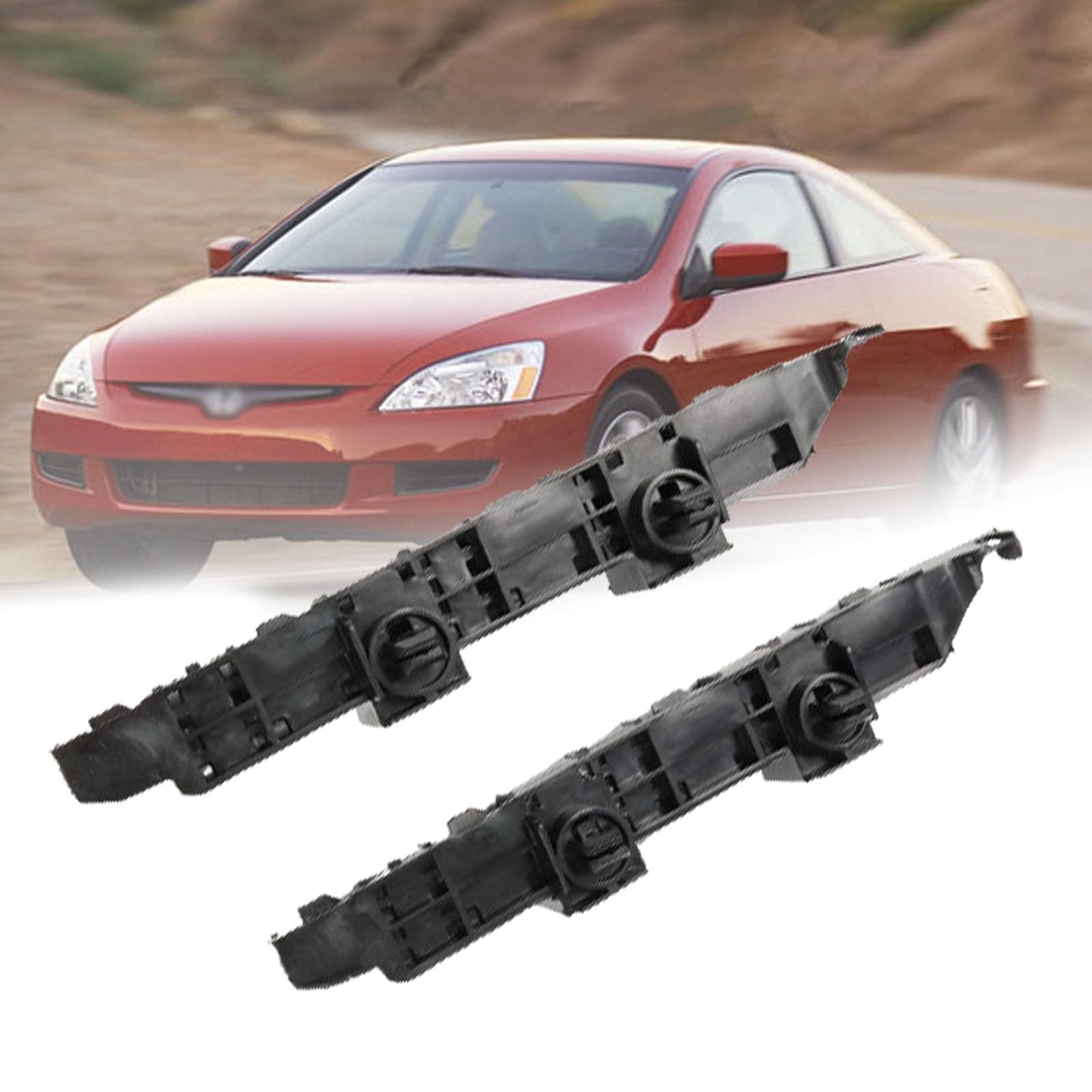 Pair Front Left & Right Bumper Bracket Spacer Support for 2003-2007 Honda Accord 71193-SDA-A01 71198-SDA-A01, HO1042116 + HO1043116
