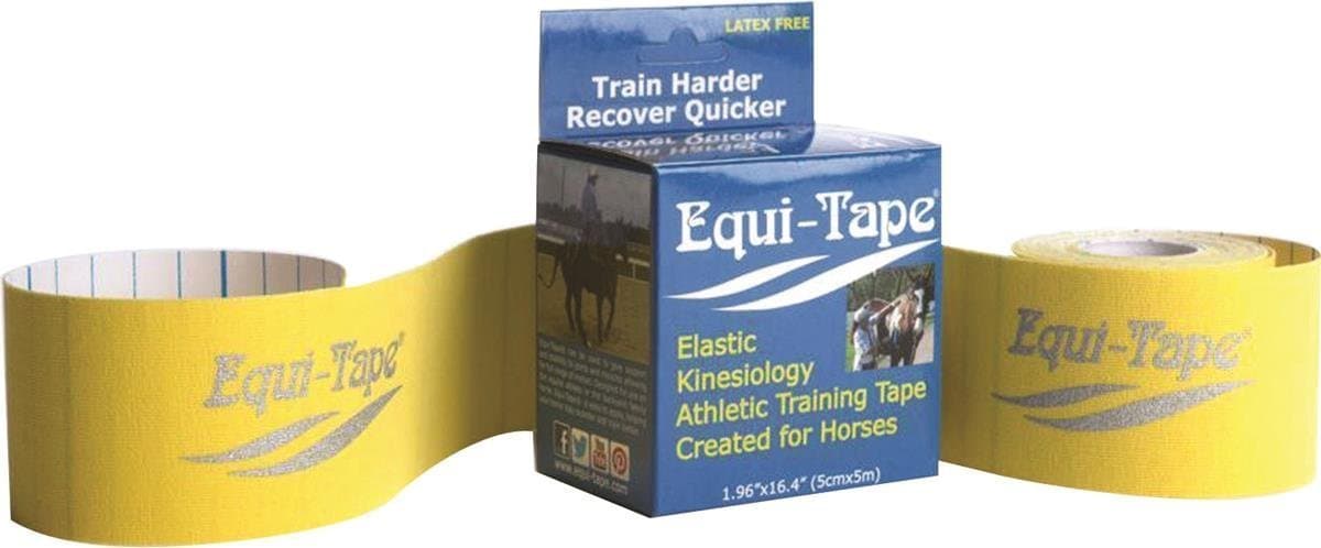 Equi-Tape Equine Kinesiology Tape Train Harder Recover Quicker The First Equine Kinesiology Tape for Comfort, Stability & Therapy, Yellow