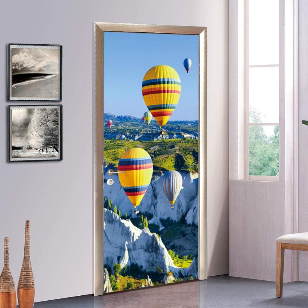 QTJKH 3D Door Sticker 3D Mural Vinyl3D Door Sticker Wallpaper Wall Sticker Art Decals Vinyl Door Stickers Decoration Home Decor