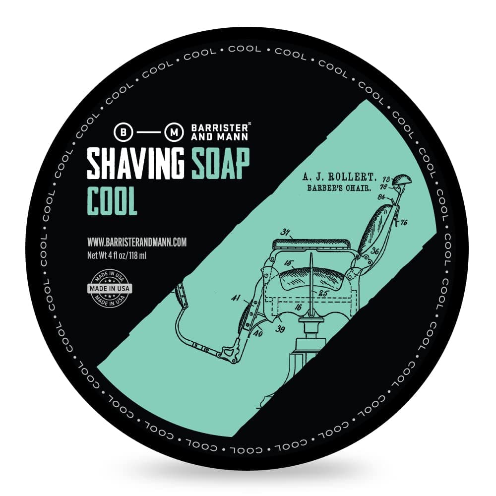 Barrister and Mann Shaving Soap | Luxury Dense, Rich & Creamy Lather Tallow Wet Shave Puck Bar Notes of Lavender, Lemon, Bergamot | Smooth High Performance Grooming Routine for Men 4 Oz (Cool)