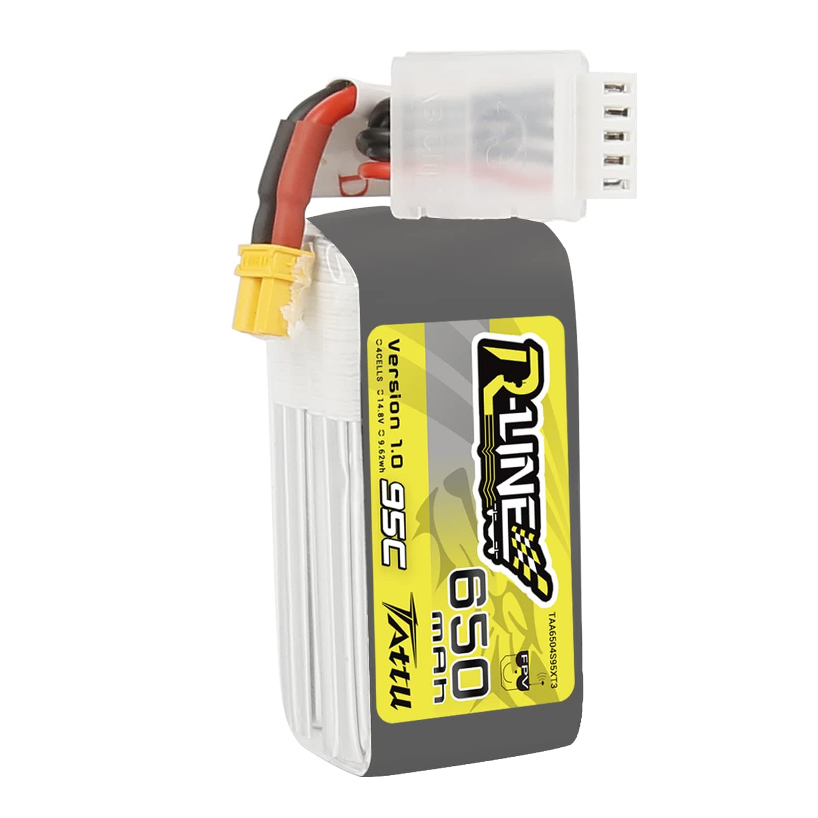 TATTU 6S LiPo Battery 650mAh 22.2V 95C Lipo Battery with XT30 Plug for Multi Rotor FPV from Size 90 to 180 Torrent 110 Lizard 95