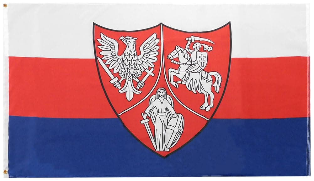 Trade Winds Polish Lithuanian Ruthenian Commonwealth 1863 Premium Quality Heavy Duty Fade Resistant 3x5 3'x5' 100D Woven Poly Nylon Flag Grommets