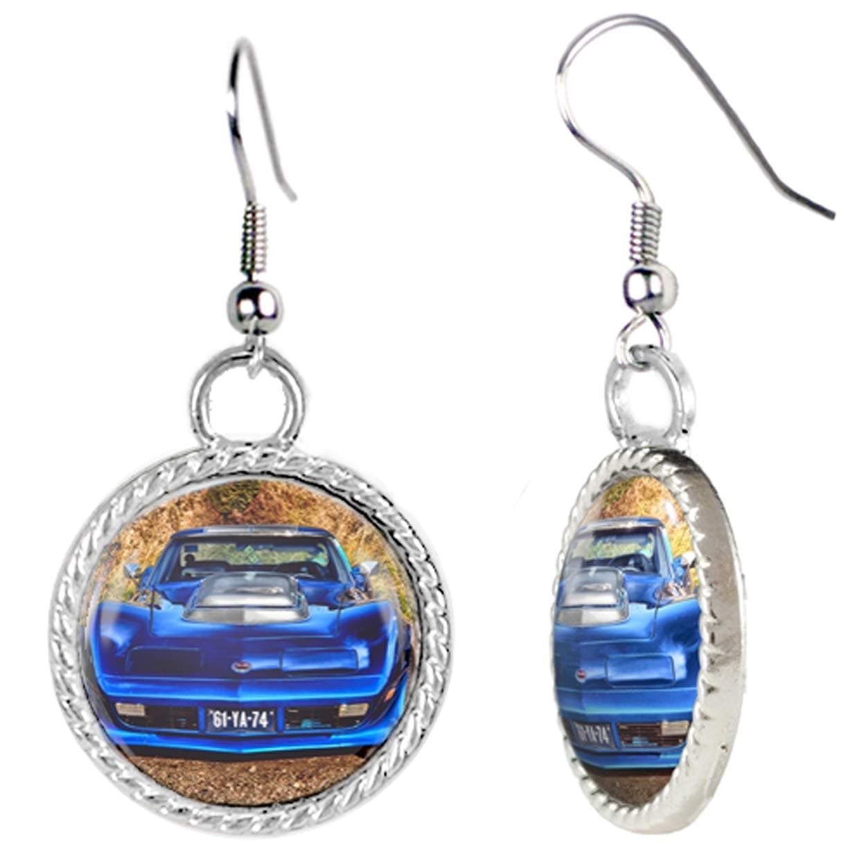 Arthwick Store Classic Blue Corvette Earrings