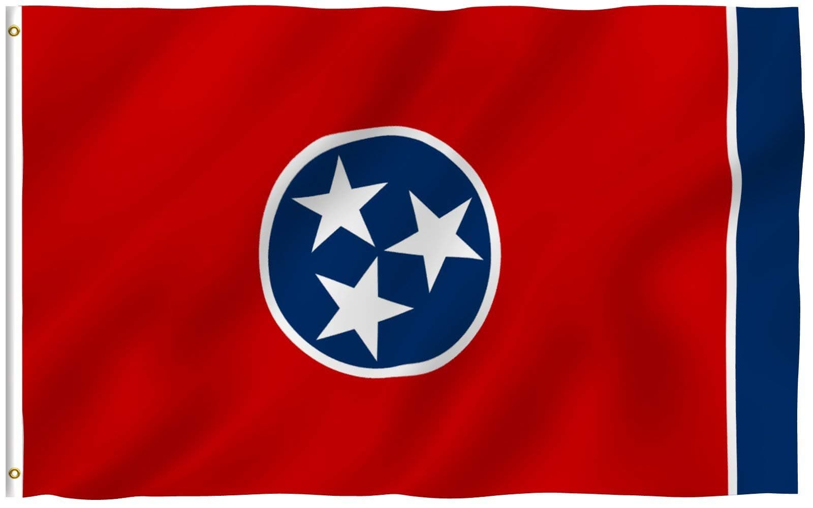AnleyFly Breeze 3x5 Foot Tennessee State Polyester Flag - Vivid Color and UV Fade Resistant - Canvas Header and Double Stitched - Tennessee TN Flags with Brass Grommets 3 X 5 Ft