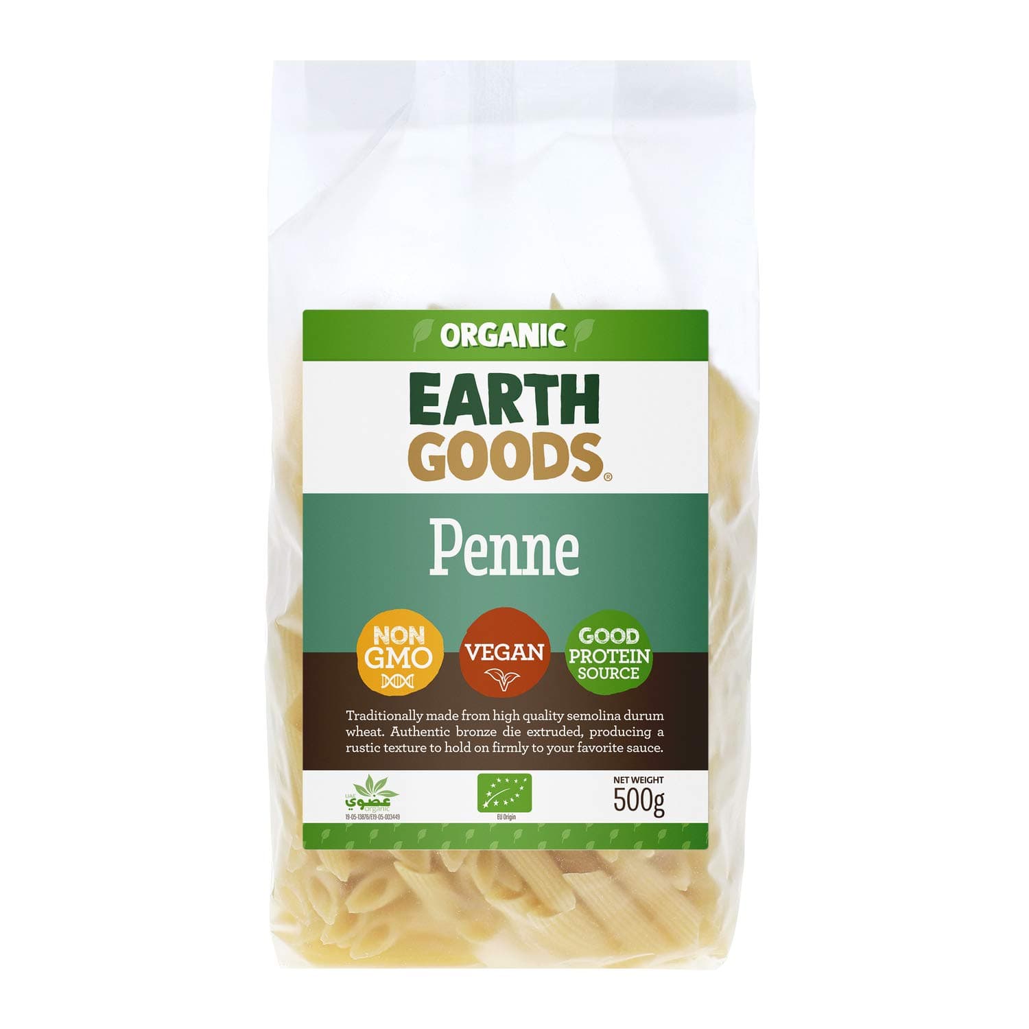 Earth Goods Organic Penne 500G