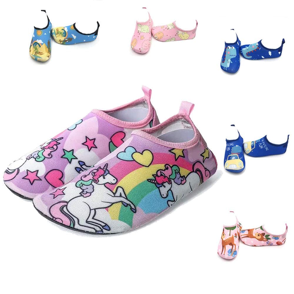 Kids Beach Shoes Quick Drying Water Shoes for Kids Toddler Shoes Kids Swim Water Shoes Boys Girls Barefoot Aqua Socks Shoes for Beach Pool Surfing
