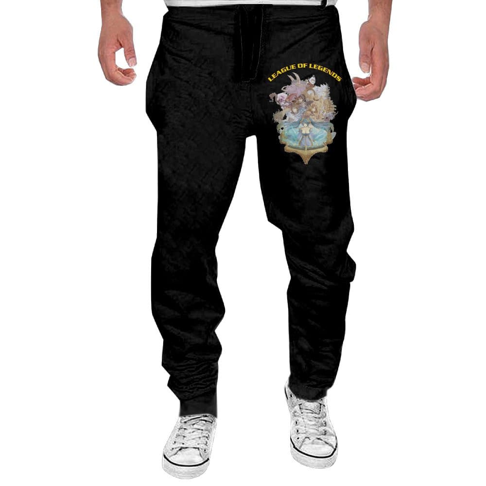 Men's League Of Legends Bottom Fleece Sweatpants Black Cool