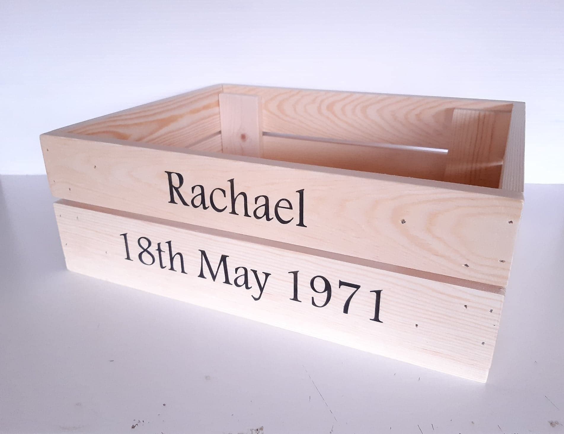 Personalised Wooden Crate/Storage Box/Hamper/Wedding Box