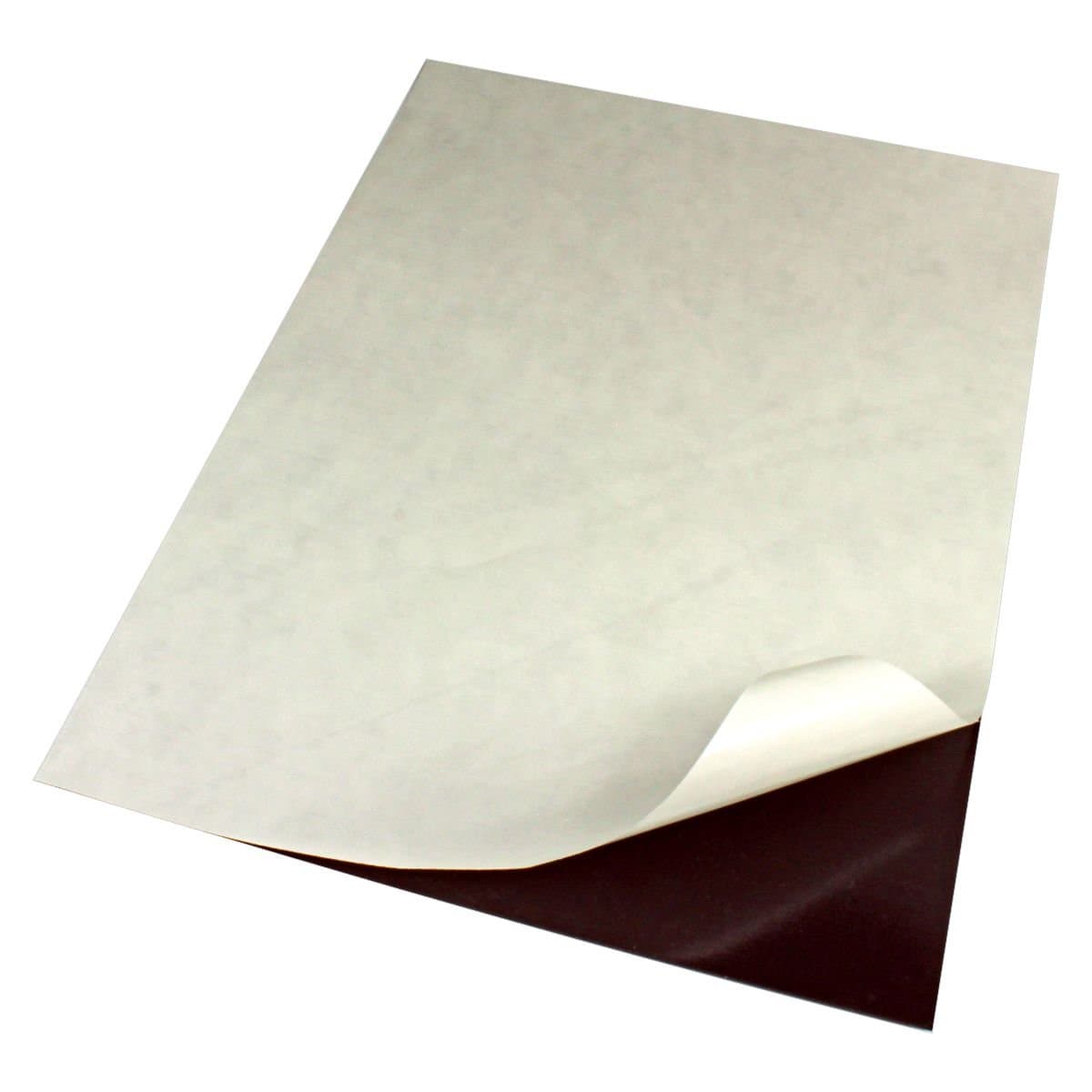 LITKO Flexible Steel Vinyl Magnetically-Receptive Sheet | 0.025in Thick | Letter Size 8.5x11 inch | Adhesive Backed Peel and Stick (1)