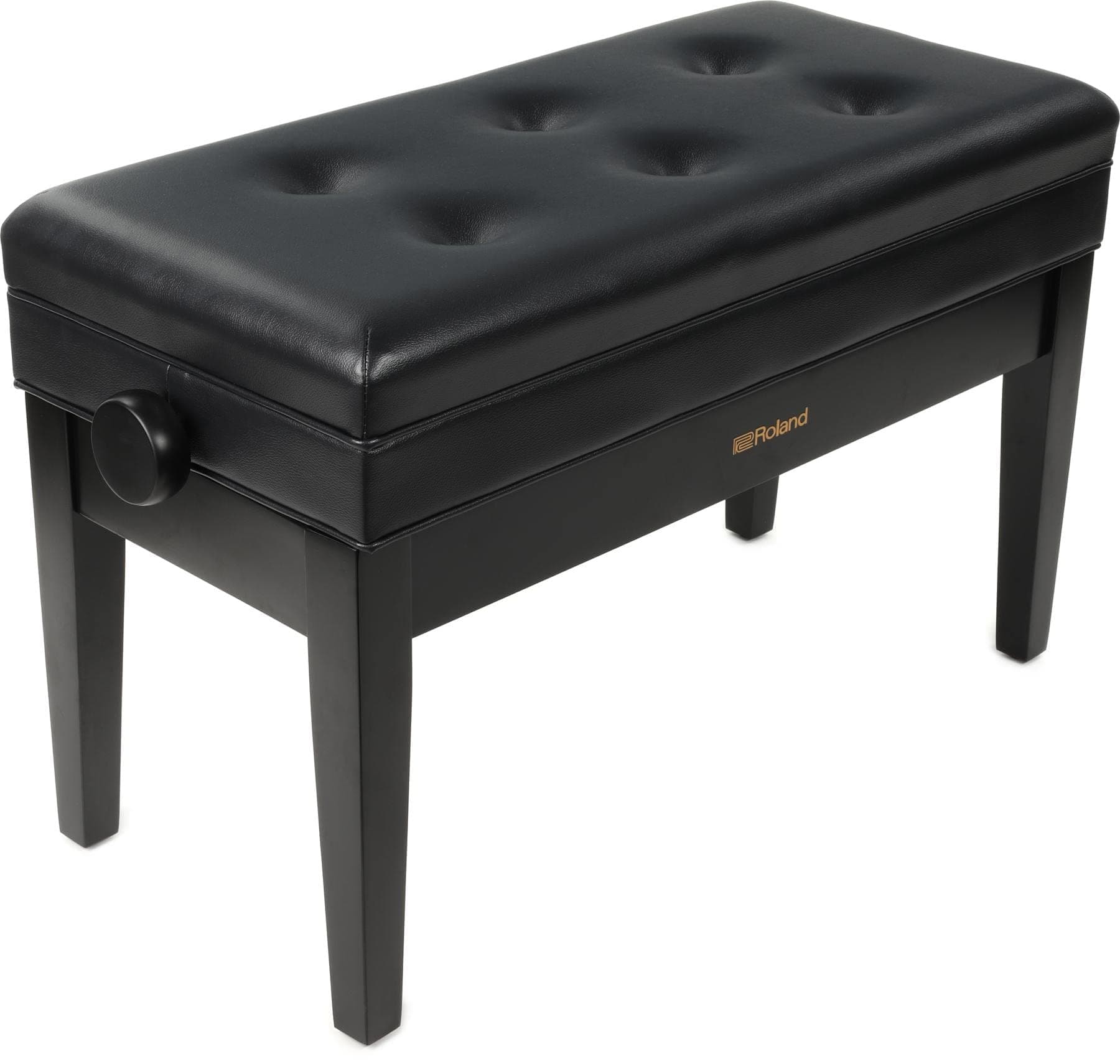 RPB-D400BK-US Dual Size Piano Keyboard Bench, Adjustable Height 18.9-22.8-Inch, Satin Black
