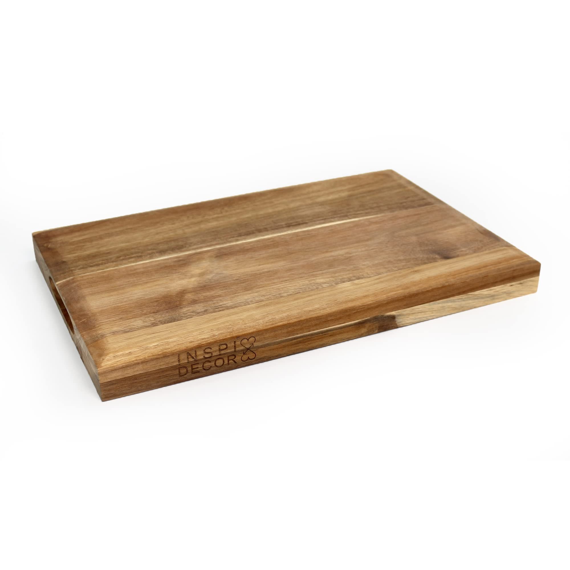 INSPI DECOR Cutting Board for Kitchen, Thick Mosaic Acacia Wood Chopping Board 12x18x1.5 inch, Butcher Block Cutting Board, Housewarming Gifts for New House(Gift Box Included)