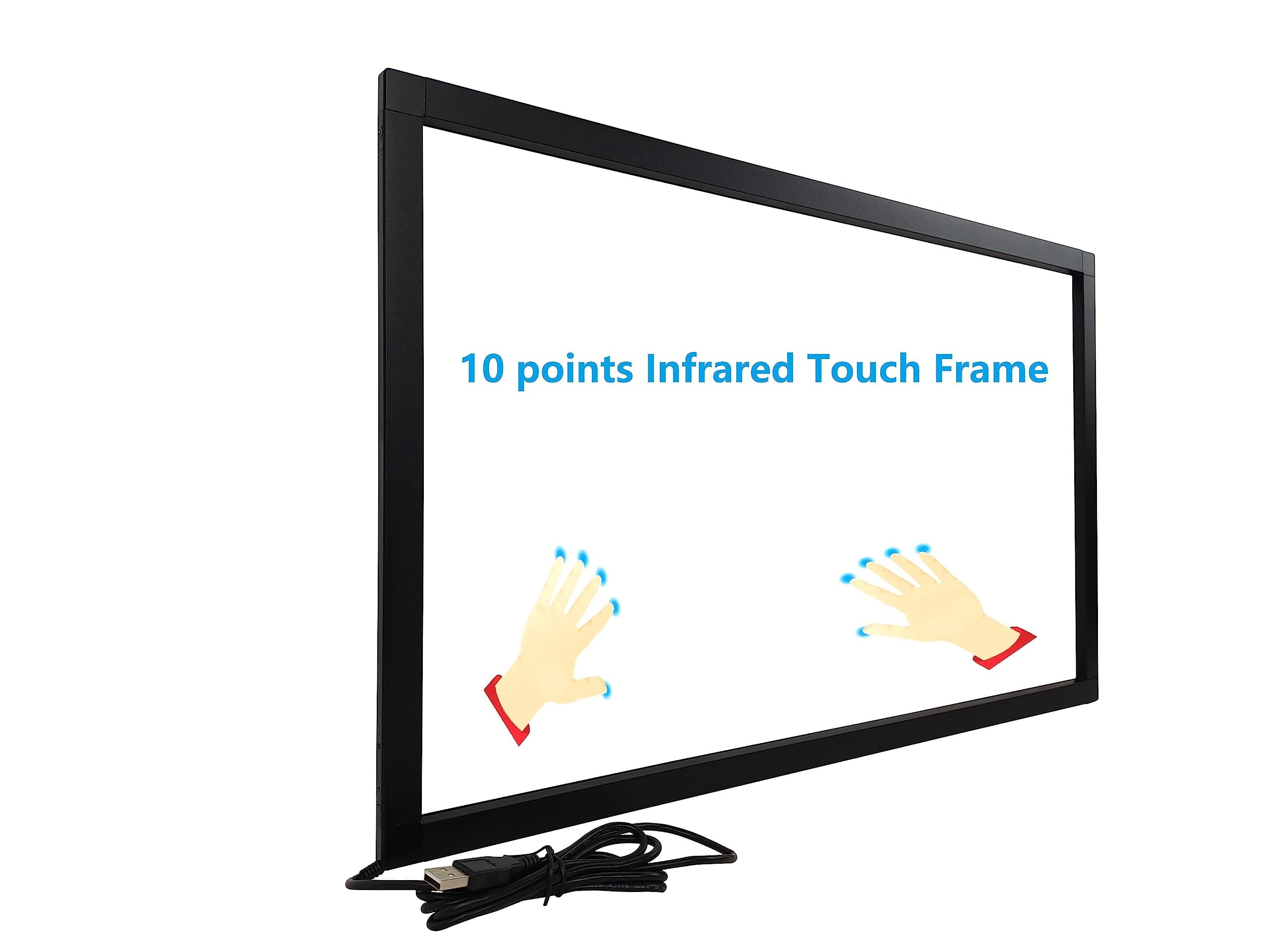 58 Inch Interactive 10 Points Infrared IR Touch Screen Overlay Frame Free Driver