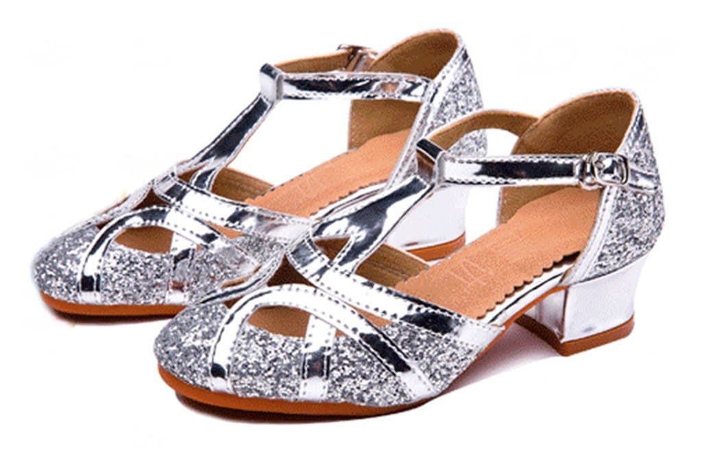 Ychen Kids Children Girls High Heels Latin Dance Shoes