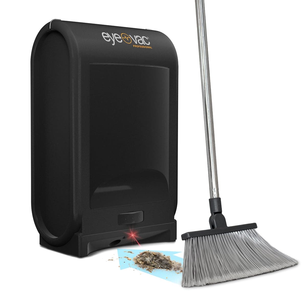 EYE-VAC PRO Touchless Stationary Vacuum - 1400 Watts Professional Vacuum with Active Infrared Sensors, High Efficiency Filtration, Bag-Less Canister (Tuxedo Black)