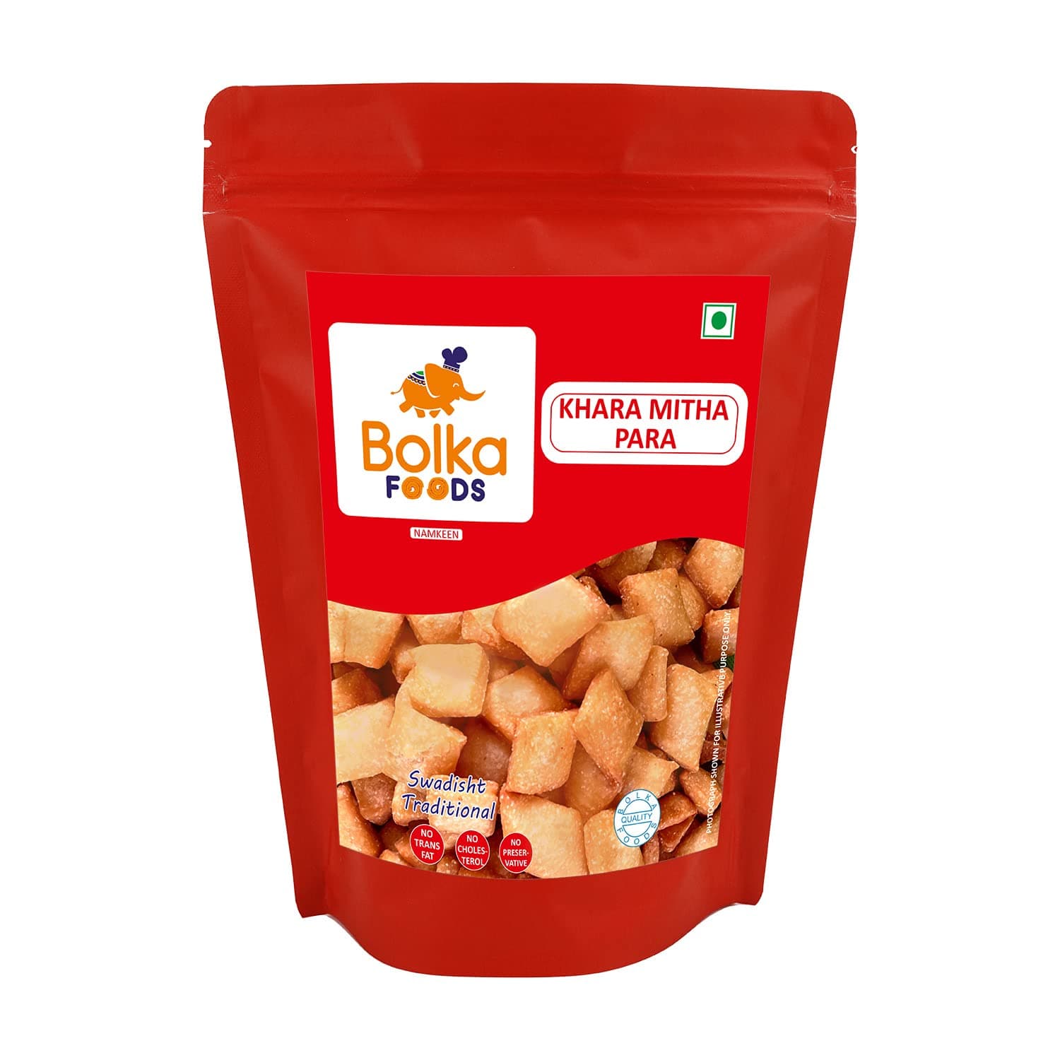 Bolka Foods Flavoured Homemade Khara Meetha Para, Sweet & Savory Indian Snacks, Ready to Eat Diwali Snacks, Tea Time Snacks, Traditional Gurpara (Pack of 1, 500 Grams)