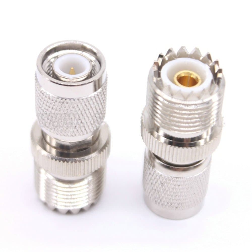 2-Pack TNC Male to UHF Female RF Coaxial Adapter UHF SO239 to TNC Coax Jack Connector