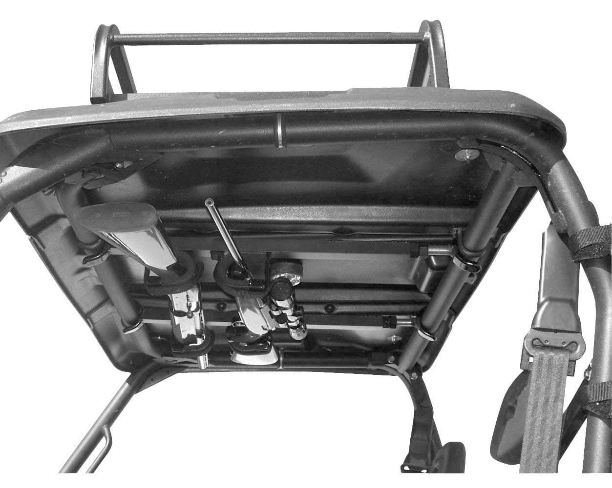 Great Day Quick-Draw Overhead Gun Rack - For UTVs With Roll Bar Depth of 28-35in - Black Powder-Coated Finish - 2 Gun Model, QD851-OGR