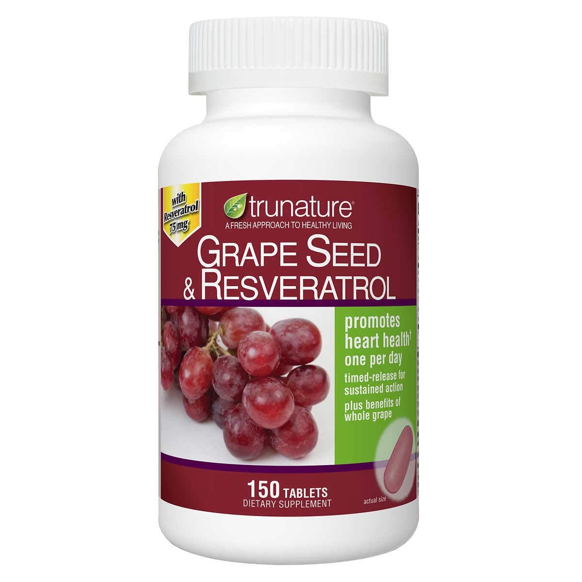 trunature Grape Seed and Resveratrol, 150 Tablets