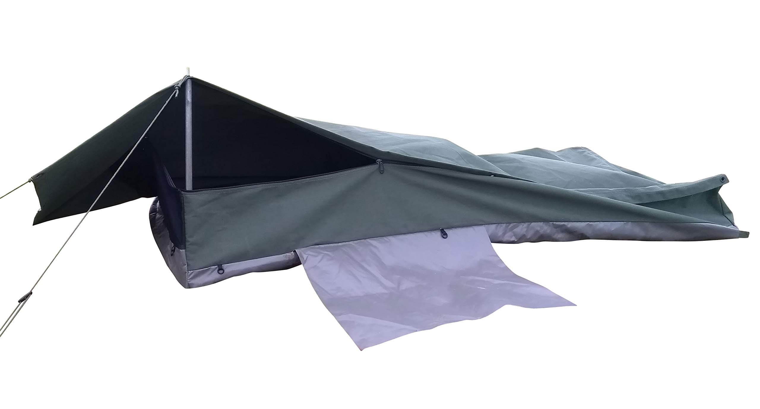 Outhaus Hobart Canvas Swag, 75mm mattress, 1 person bushcraft shelter