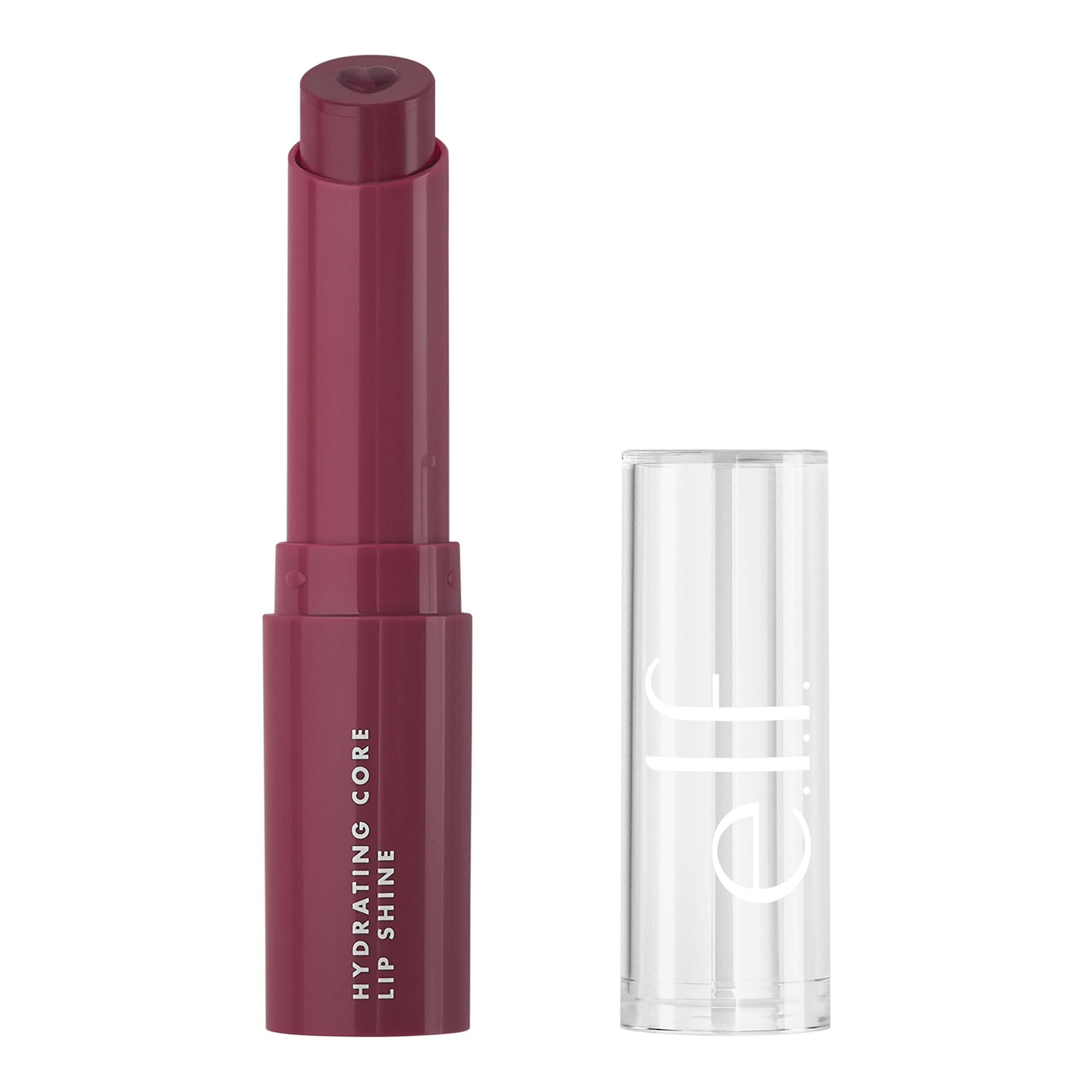 e.l.f. Hydrating Core Lip Shine, Sheer Tinted Lip Balm, Nourishing & Conditioning, Soft Shine, Delightful, 0.09 Oz (2.8G)