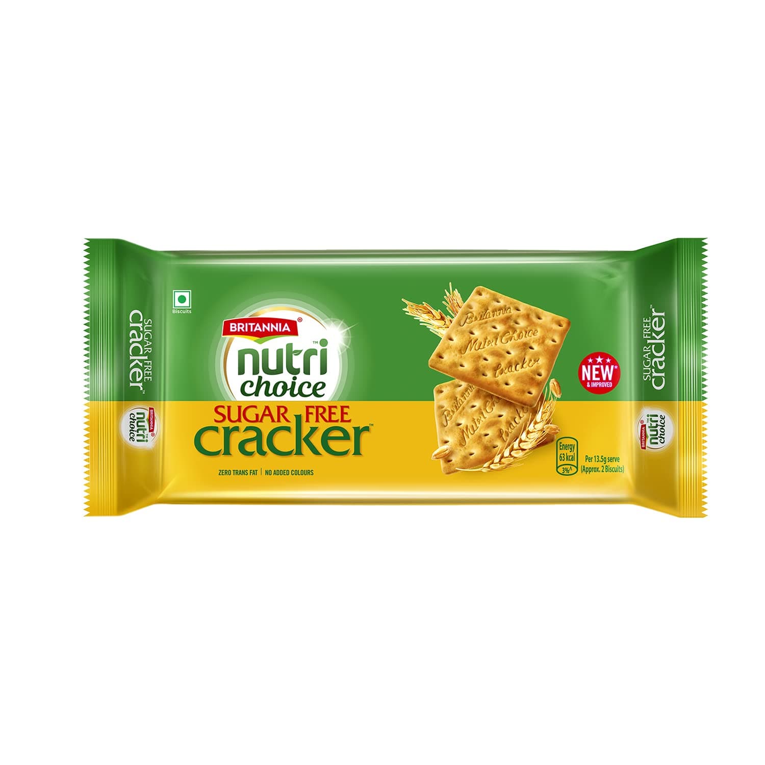Britannia Nutri Choice Sugar Free Cream Cracker, 400g, Brownish Yellow