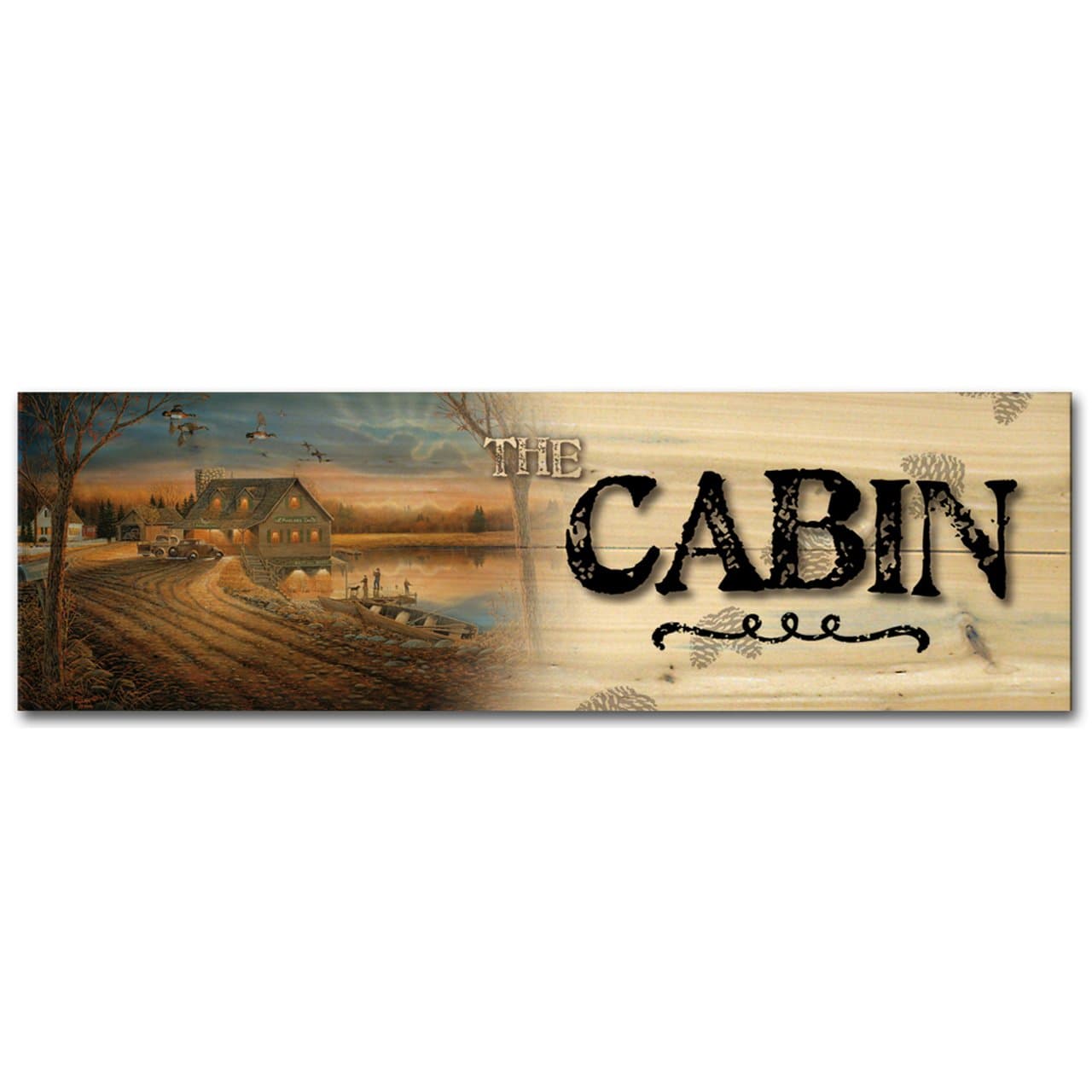 WGI-GALLERY Welcome Wall Art - Wooden - Angler's Inn - 24" x 8"