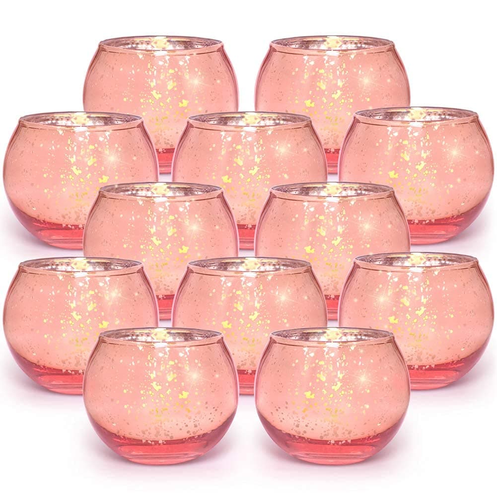 Volens Rose Gold Votive Candle Holders 12pcs