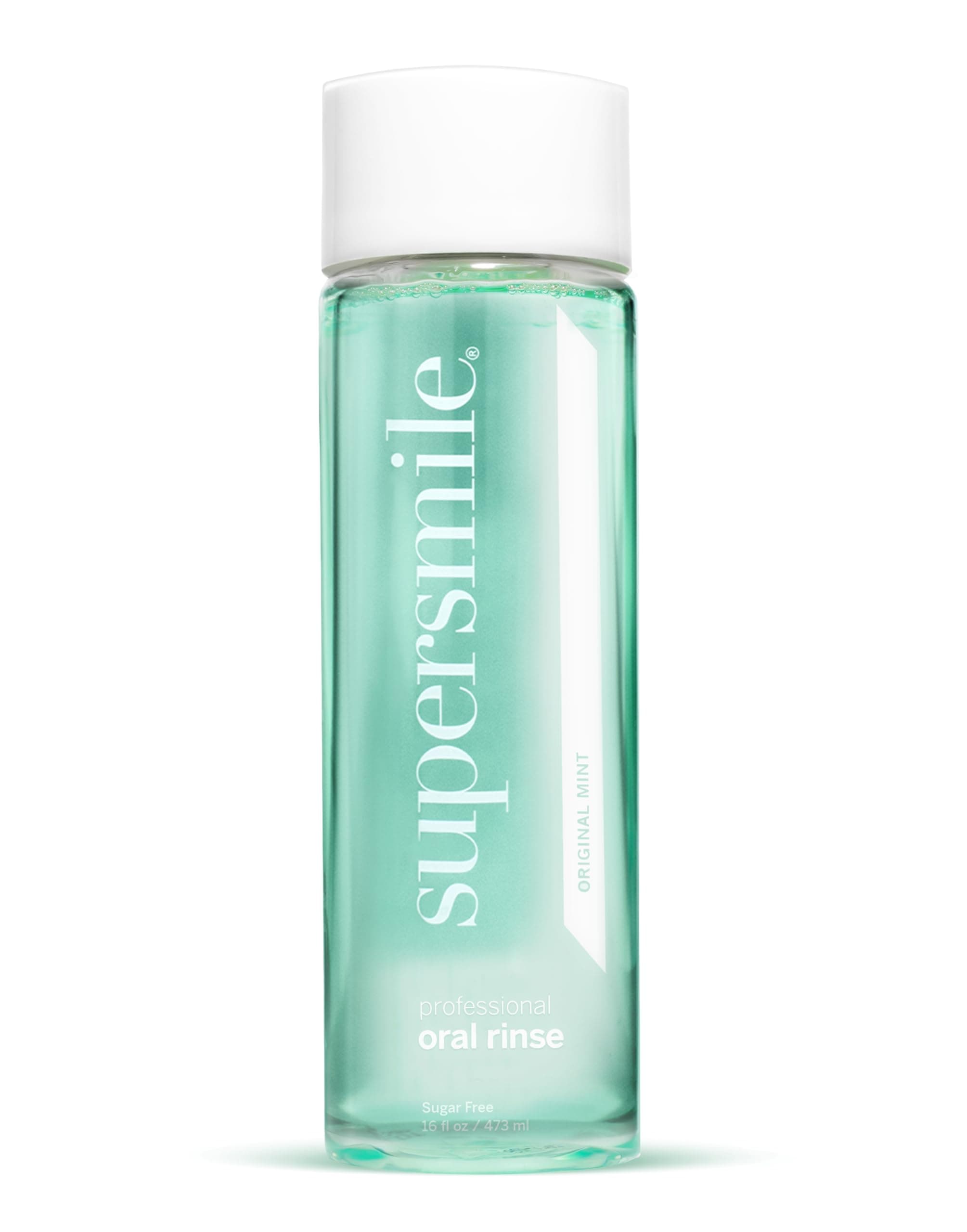 Supersmile Oral Rinse Mouthwash - Clinically Formulated Mint Flavored Sugar Free Dental Mouthwash - Fresh Breath - Anti-Germicidal - Alcohol-Free (16 Fl Oz)