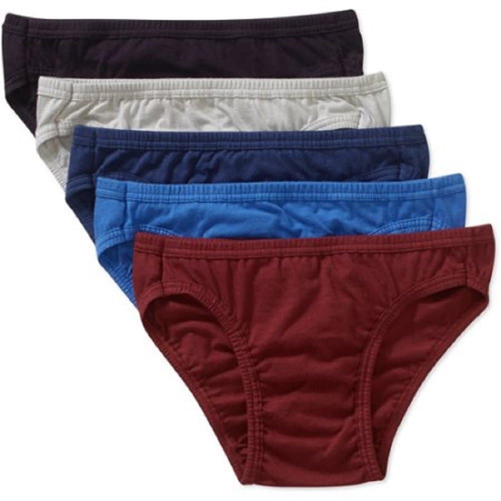 Life by Jockey Mens 100% Cotton Bikini Underwear (5 Pack), Assorted Colors (Small (28 - 30 Waist))