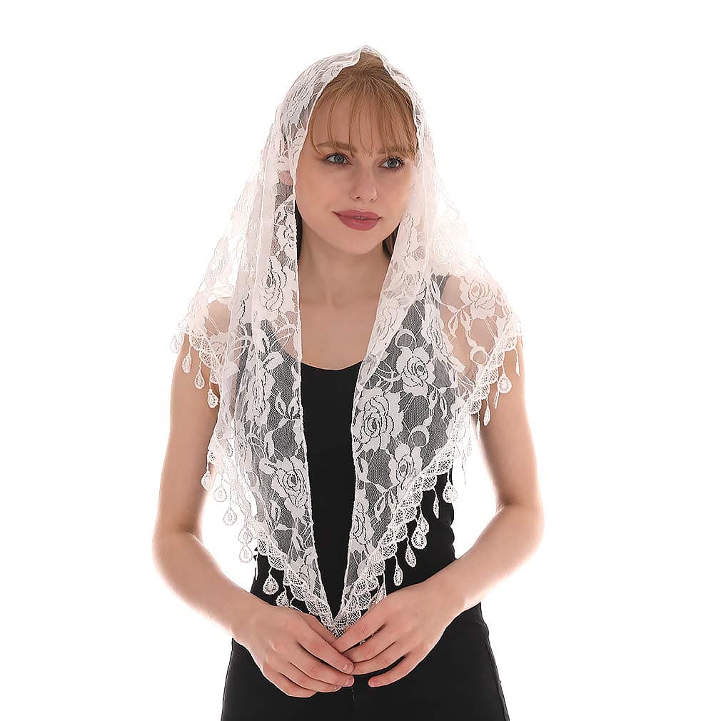 Lace Infinity Veil Mantilla Catholic Church Head Covering Latin Mass