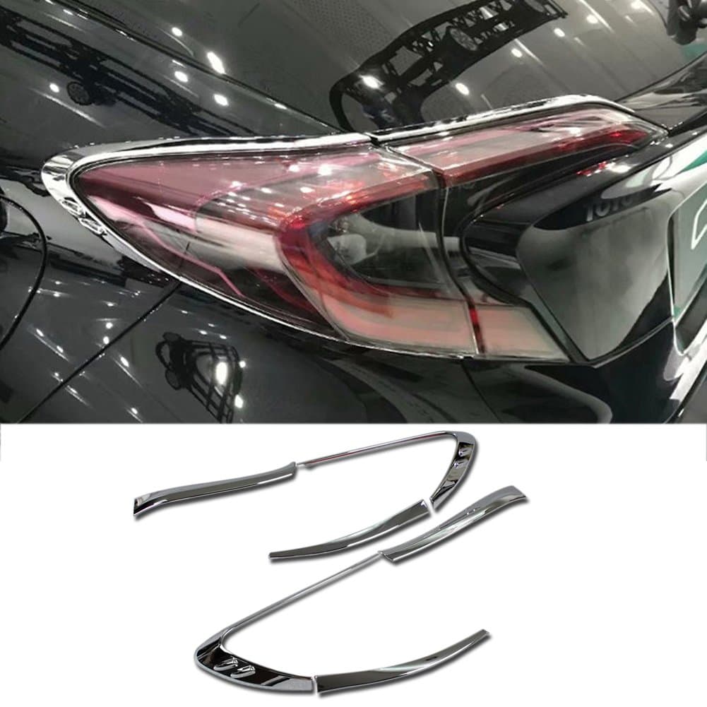 for Toyota C-HR CHR 2017 2018 2019 2020 2021 2022 Chrome Rear Tail Light Lamp Cover Trims