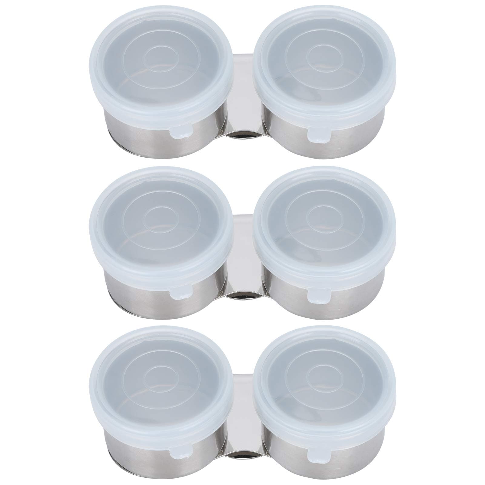 Oil Painting Palette Cup with Lid, 3Pcs Stainless Steel Double Dipper Design, Can Clip on Palette for Oil Painting