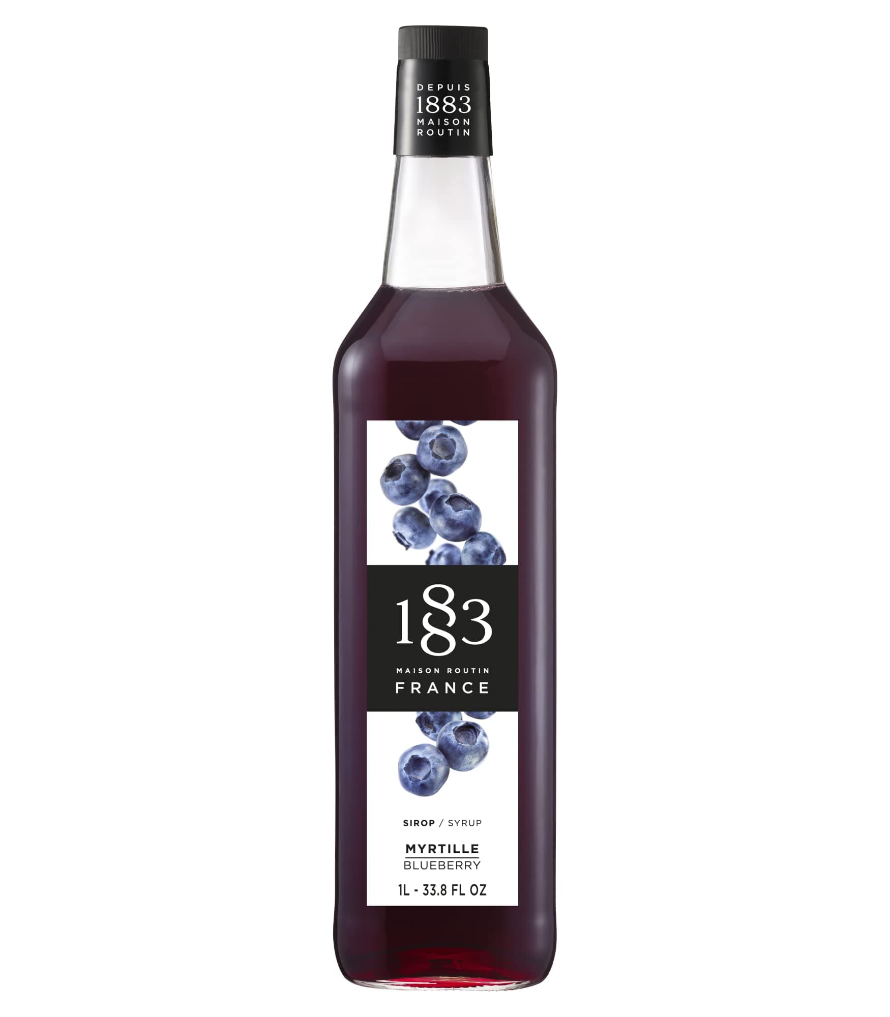 Premium Blueberry Syrup – Natural Fruit Syrup, Perfect for Cocktails & Mocktails, Ice Tea, Smoothies, Desserts – Vegan-Friendly, Allergen-Free – 1L PET Bottle