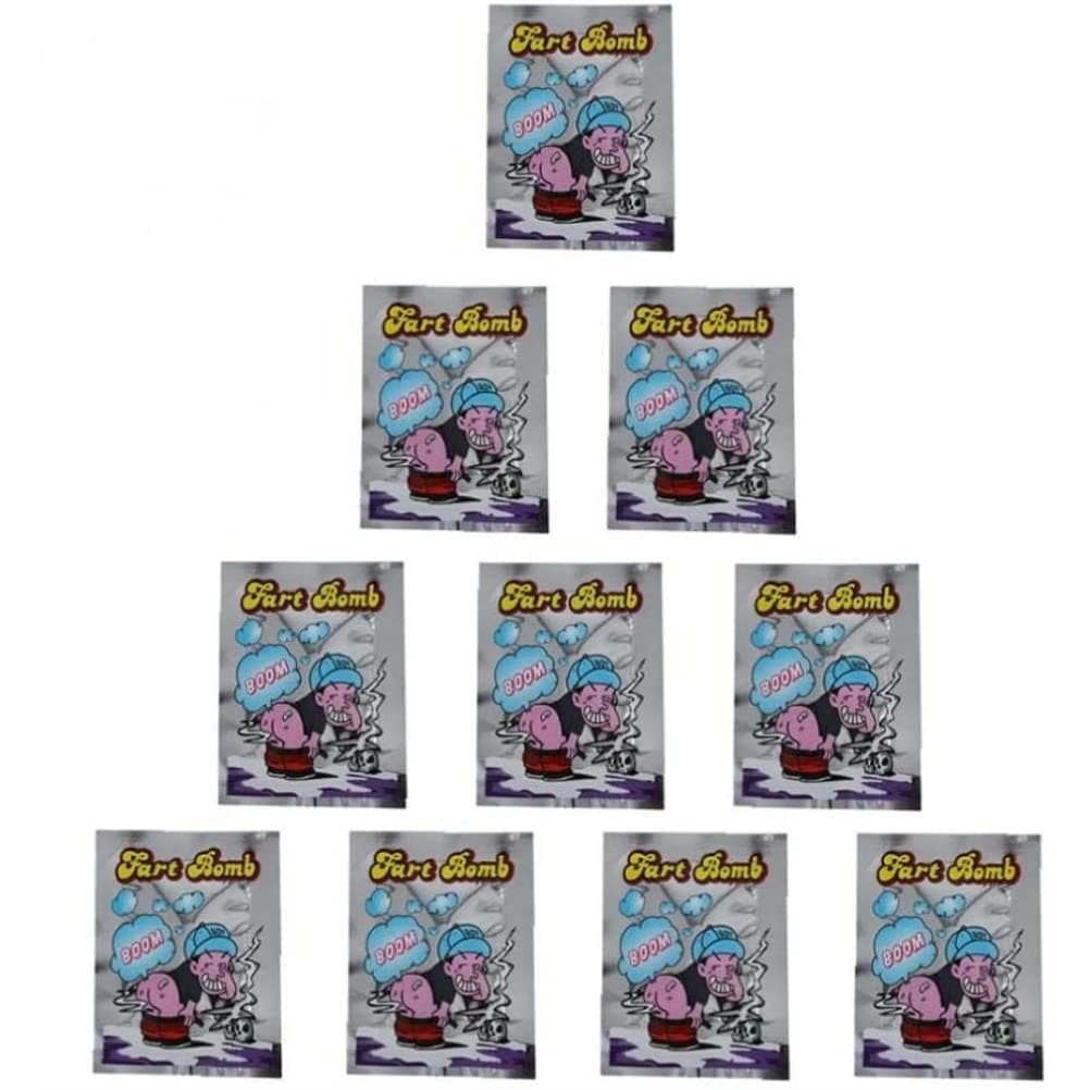 MasYosh 10Pcs Fart Bomb Great Bomb Nasty Smelly Fart Bags Novelty Joke Prank Jump Snake Tricky Toys Party Filler Funny Gags Magic Tricks Toys April Fool's Day Gift