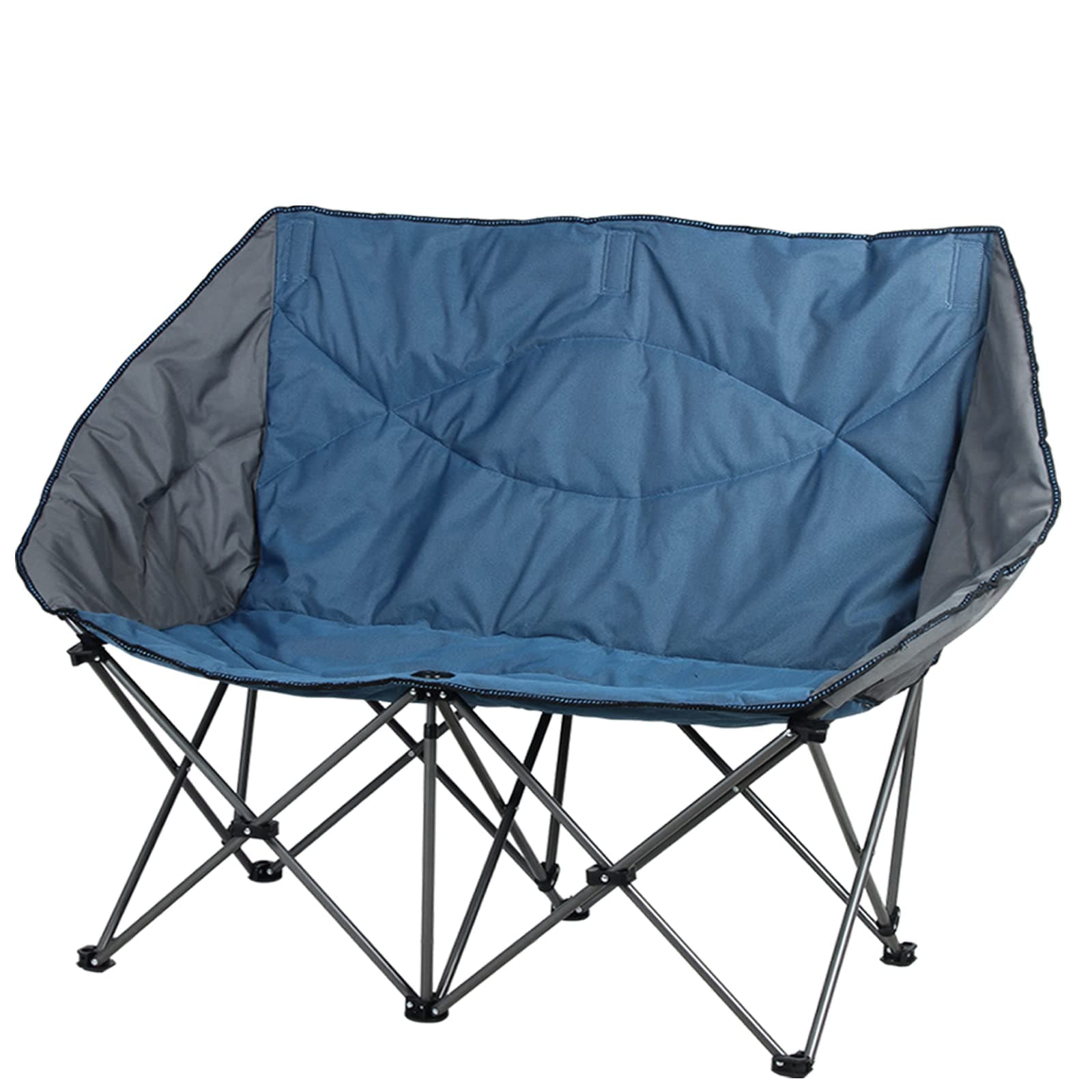 ALPHA CAMP Camping Chair Double Folding Chair Oversized Loveseat Chair Heavy Duty Support 450 LBS Oversized Steel Frame for Outdoor